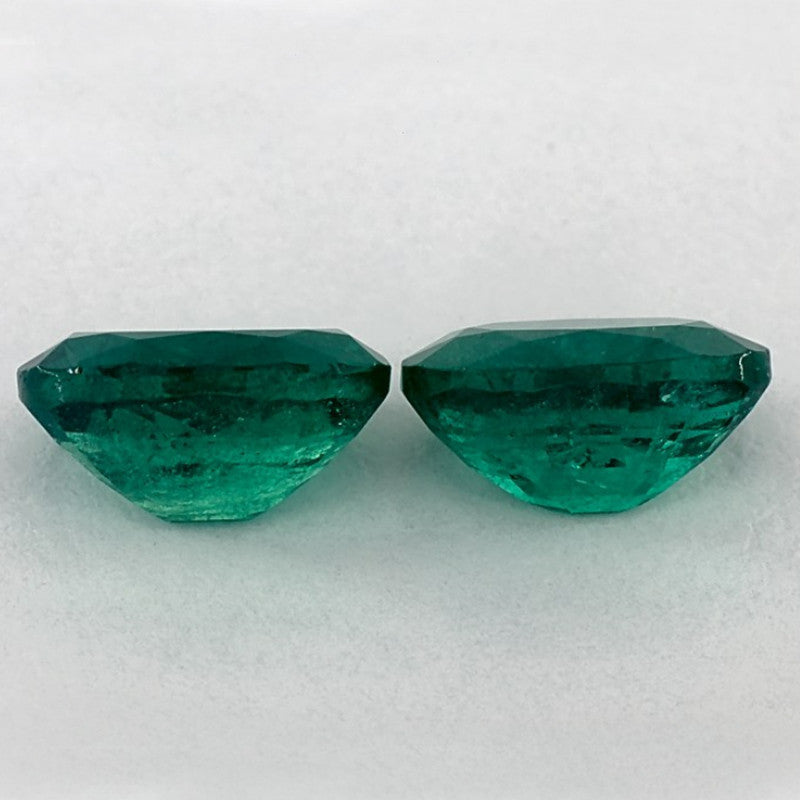 2.43 Total Carat Weight Oval Natural Green Emerald