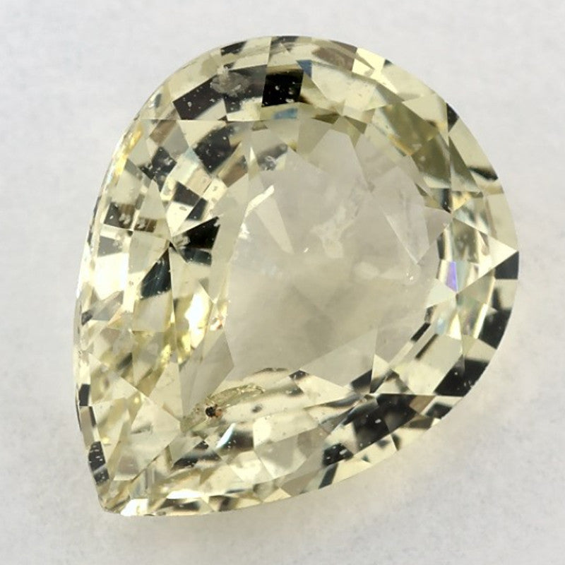 3.22 Carat Pear Natural Yellow Sapphire