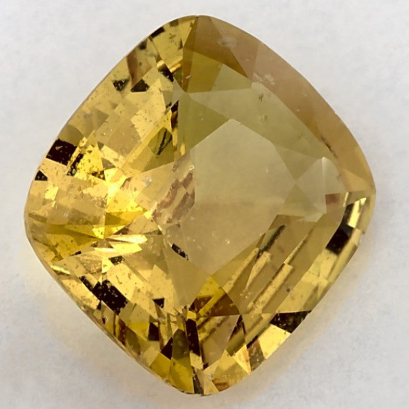3.15 Carat Cushion Natural Yellow Sapphire