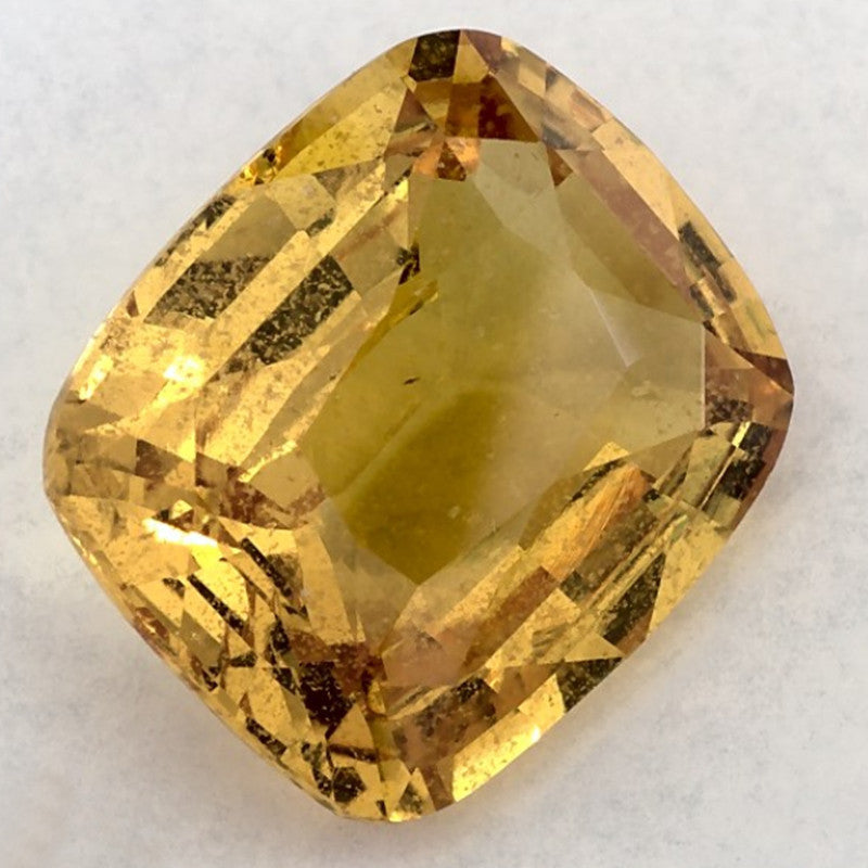 4.52 Carat Cushion Natural Yellow Sapphire
