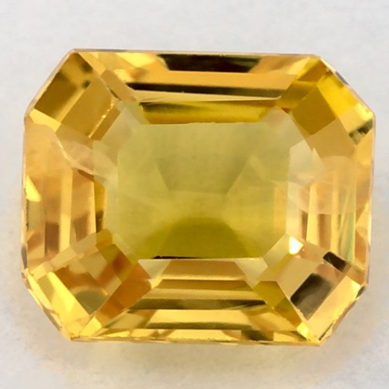1.07 Carat Emerald Natural Yellow Sapphire