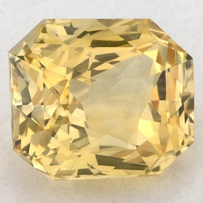 1.33 Carat Radiant Natural Yellow Sapphire