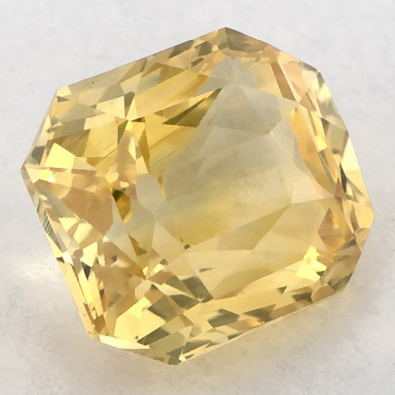 1.33 Carat Radiant Natural Yellow Sapphire