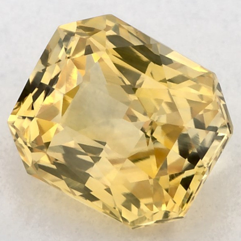 1.33 Carat Radiant Natural Yellow Sapphire