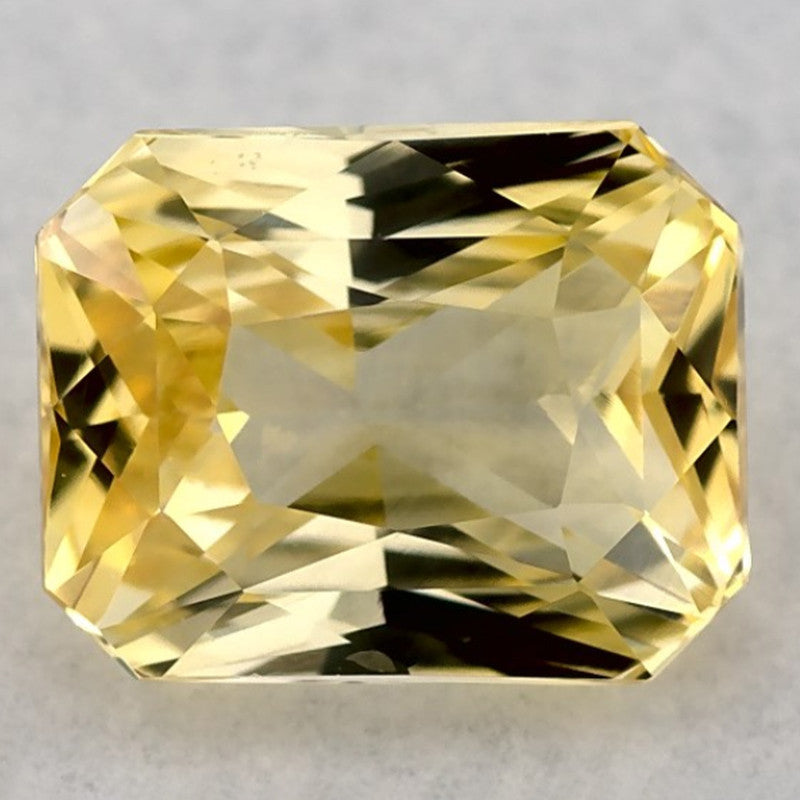1.58 Carat Radiant Natural Yellow Sapphire