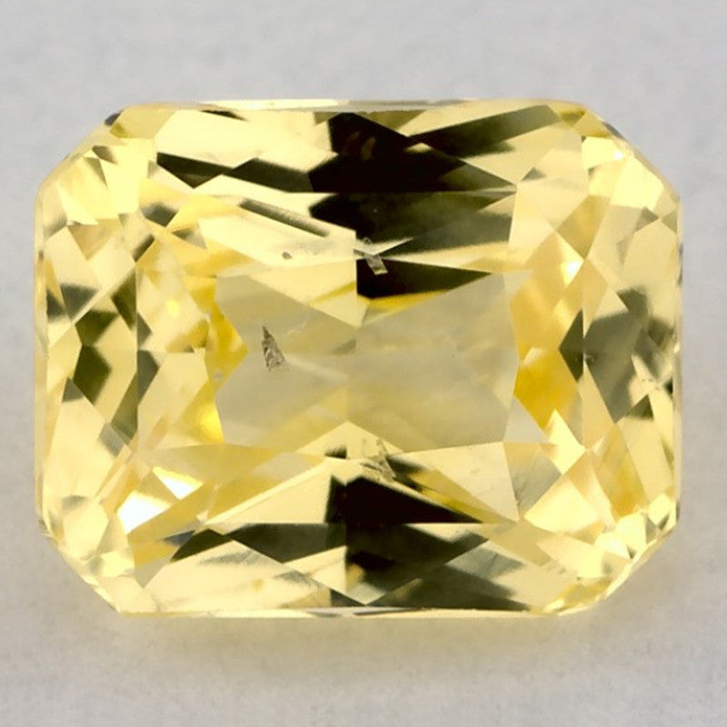 1.51 Carat Radiant Natural Yellow Sapphire