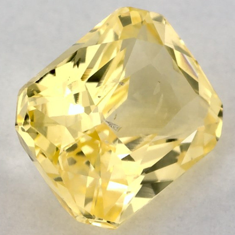 1.51 Carat Radiant Natural Yellow Sapphire
