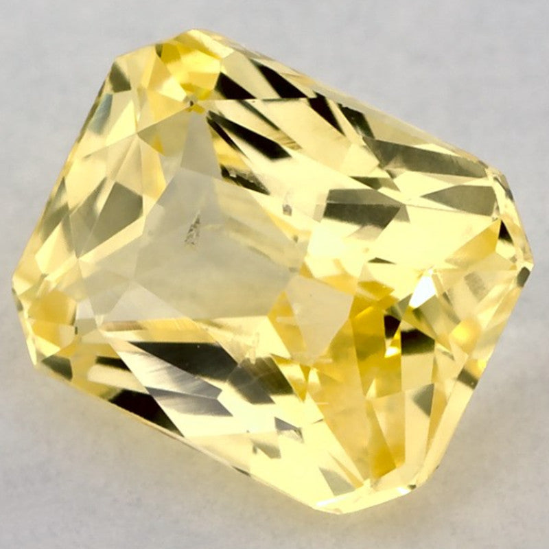 1.51 Carat Radiant Natural Yellow Sapphire