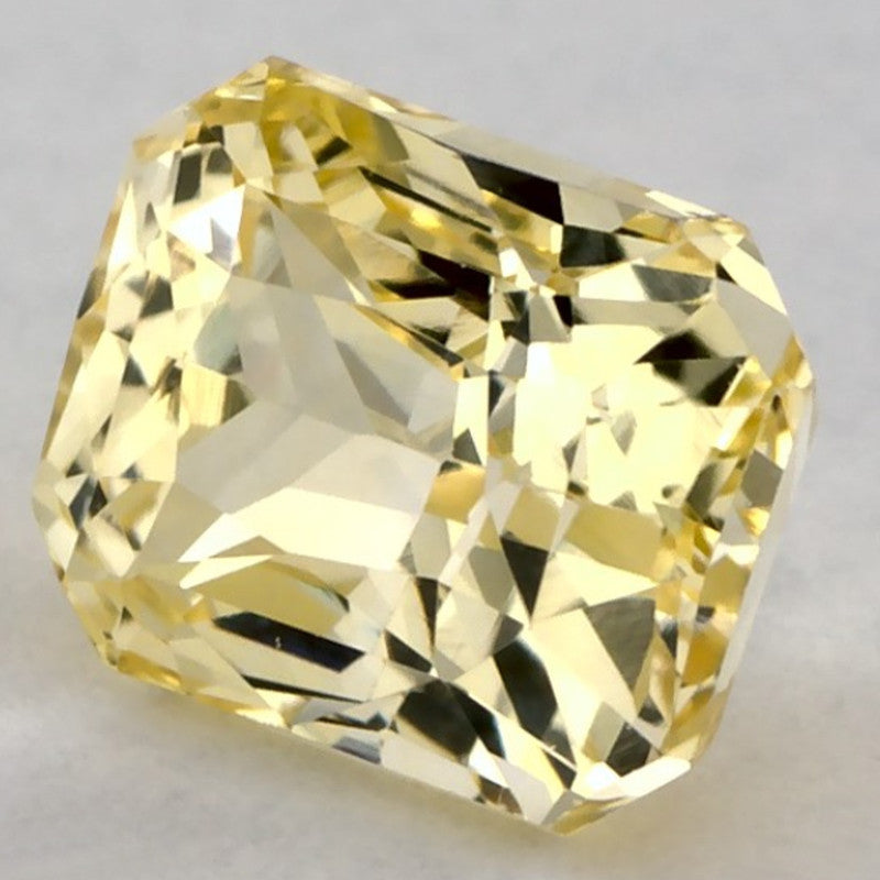 1.52 Carat Radiant Natural Yellow Sapphire