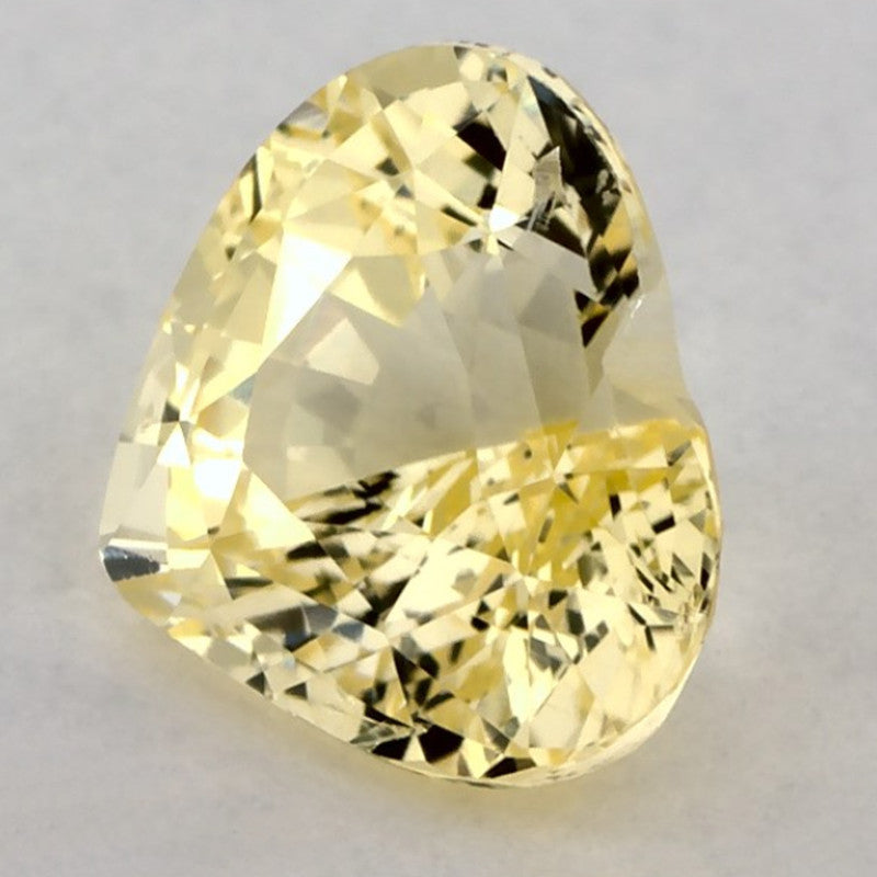 1.56 Carat Heart Natural Yellow Sapphire