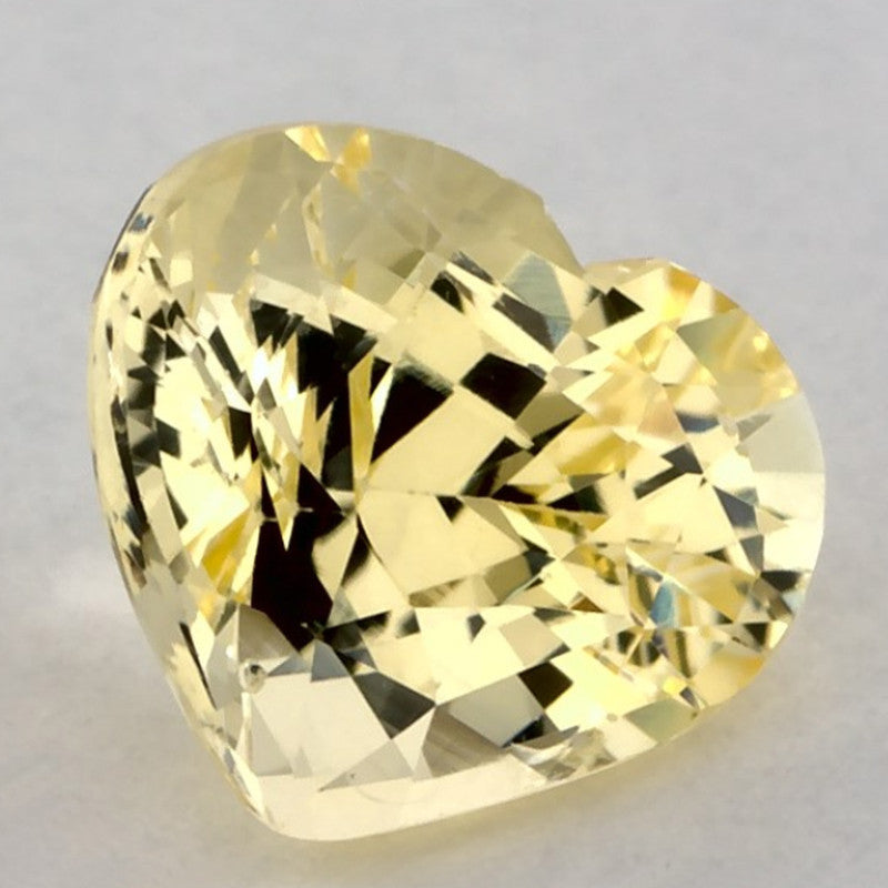 1.56 Carat Heart Natural Yellow Sapphire
