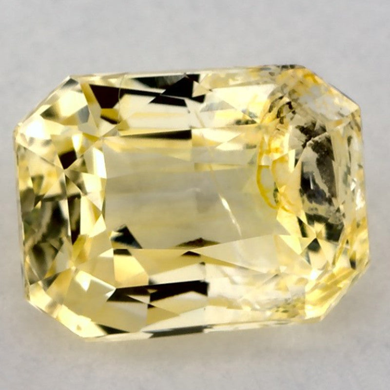 1.59 Carat Radiant Natural Yellow Sapphire