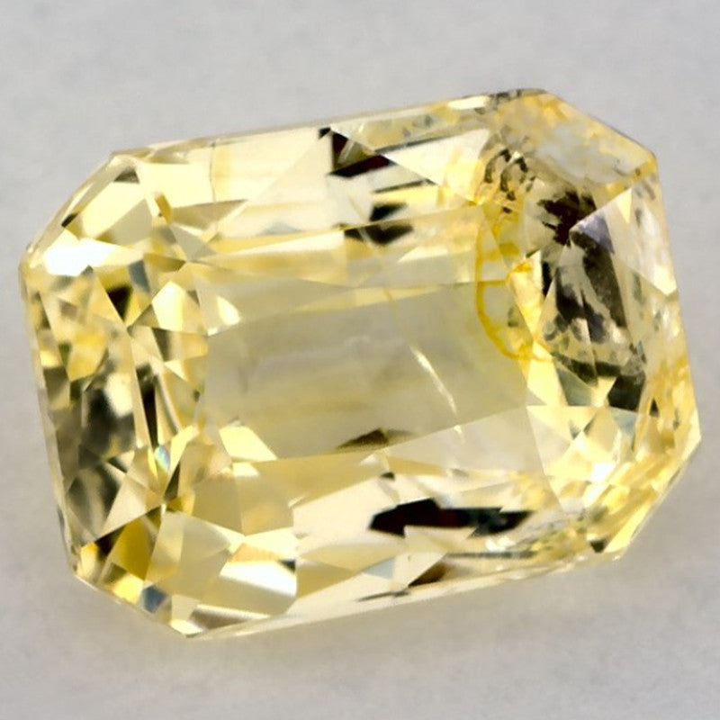 1.59 Carat Radiant Natural Yellow Sapphire