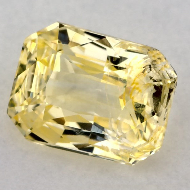 1.59 Carat Radiant Natural Yellow Sapphire