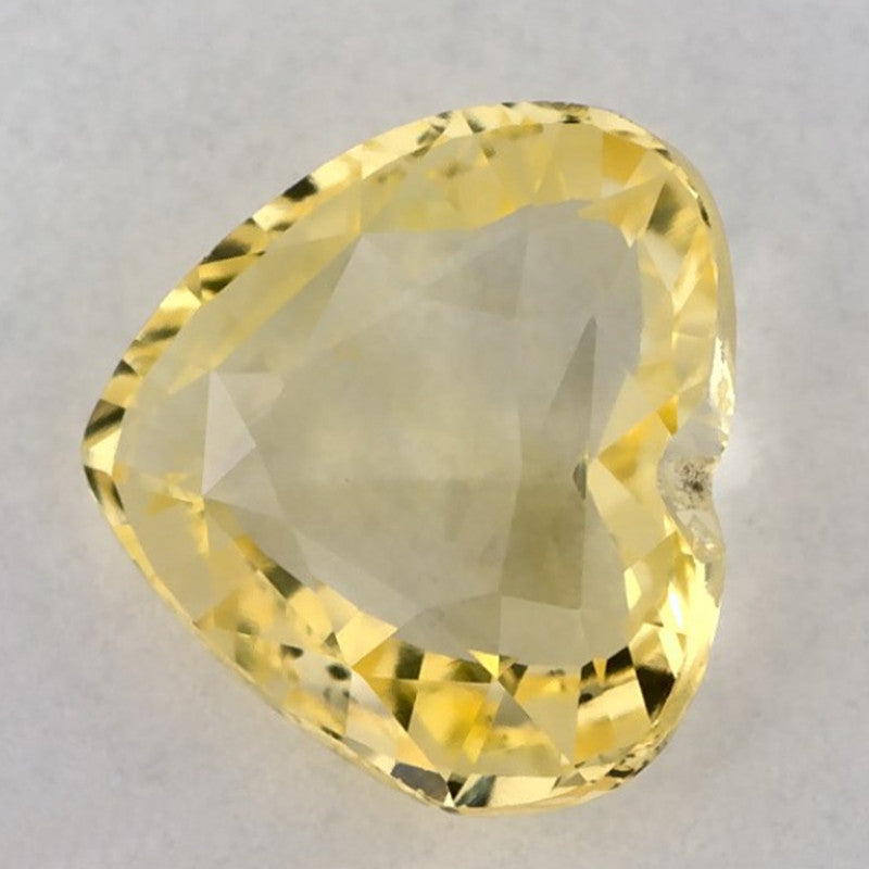 1.59 Carat Heart Natural Yellow Sapphire