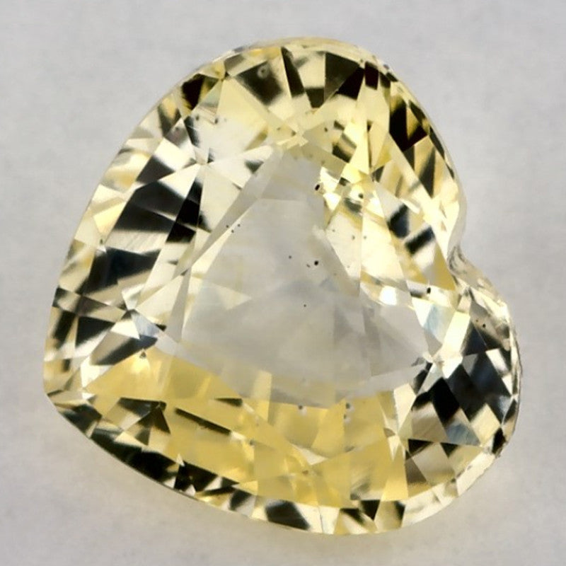 1.61 Carat Heart Natural Yellow Sapphire