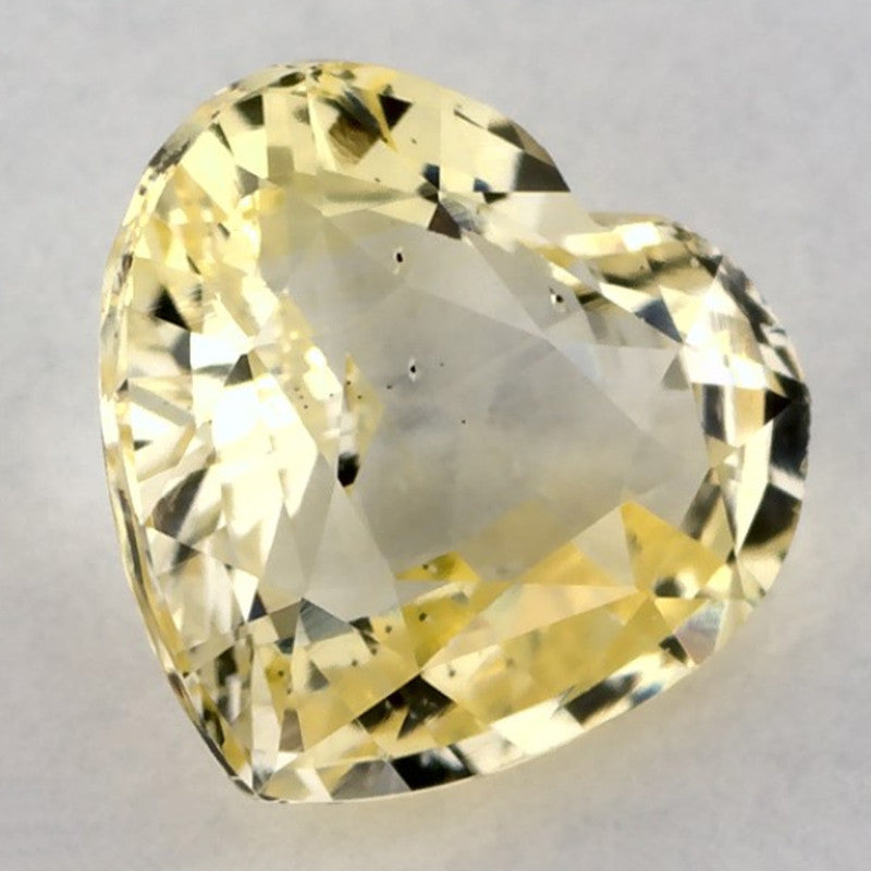 1.61 Carat Heart Natural Yellow Sapphire