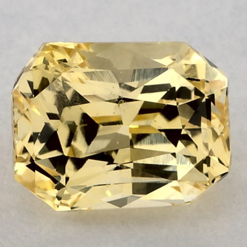 1.43 Carat Radiant Natural Yellow Sapphire
