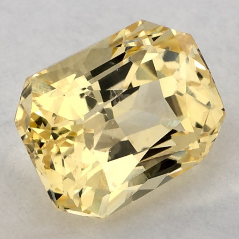 1.43 Carat Radiant Natural Yellow Sapphire