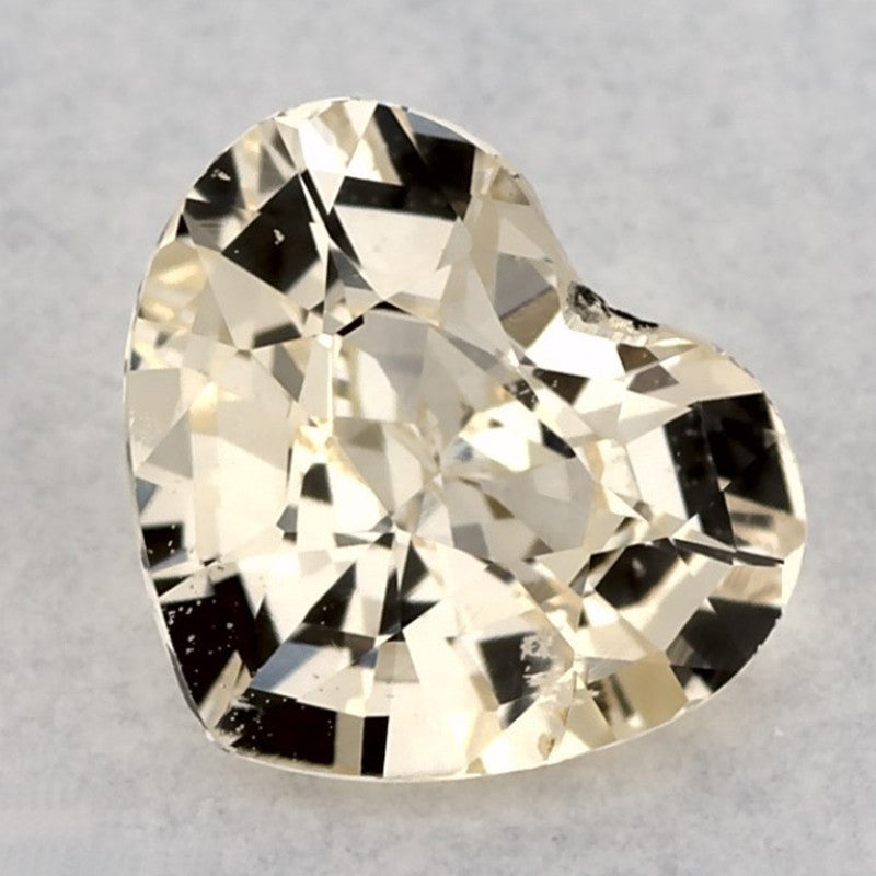 0.79 Carat Heart Natural Yellow Sapphire