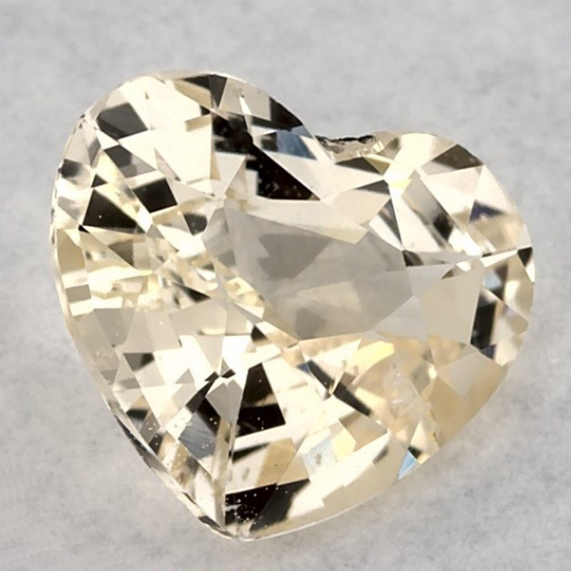 0.79 Carat Heart Natural Yellow Sapphire