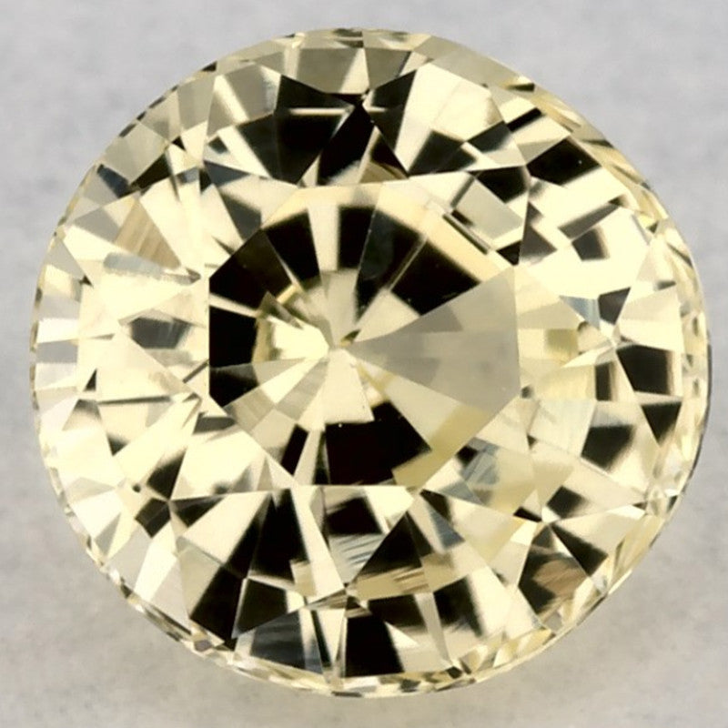 0.88 Carat Round Natural Yellow Sapphire