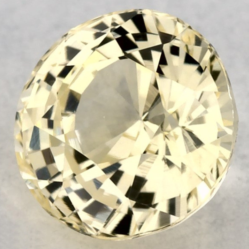0.88 Carat Round Natural Yellow Sapphire
