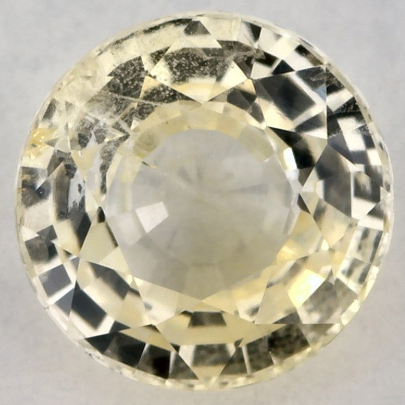 1.49 Carat Round Natural Yellow Sapphire