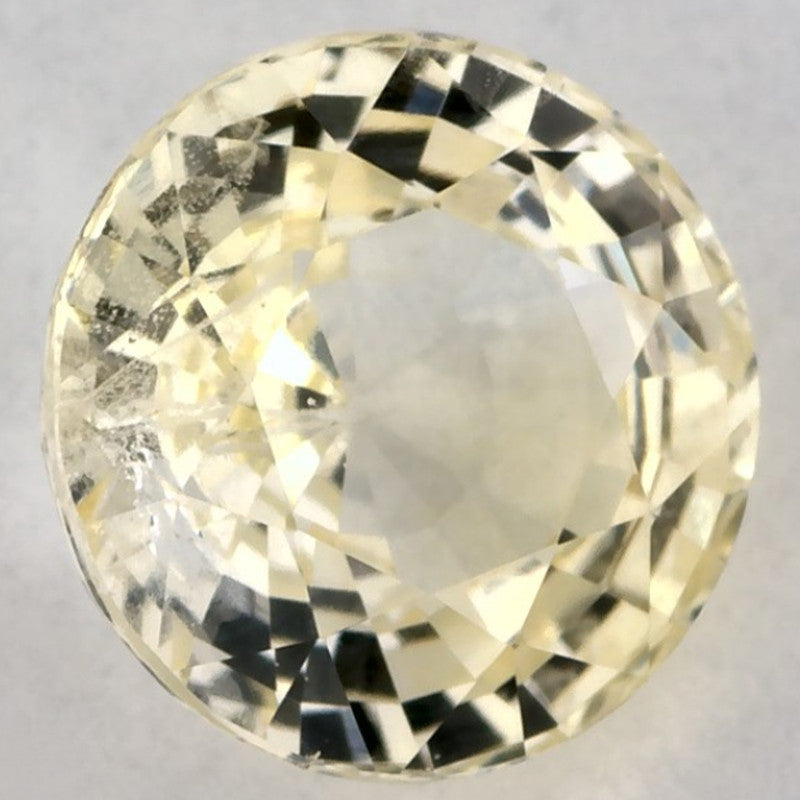 1.49 Carat Round Natural Yellow Sapphire