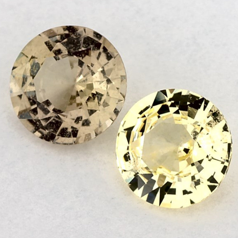 1.78 Carat Round Natural Yellow Sapphire