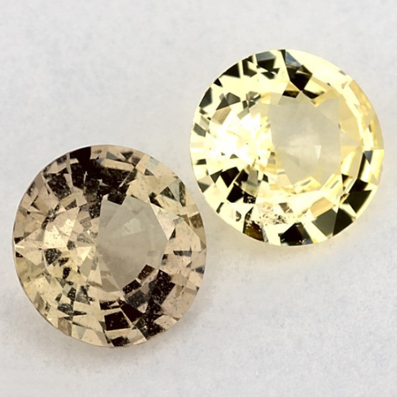 1.78 Carat Round Natural Yellow Sapphire