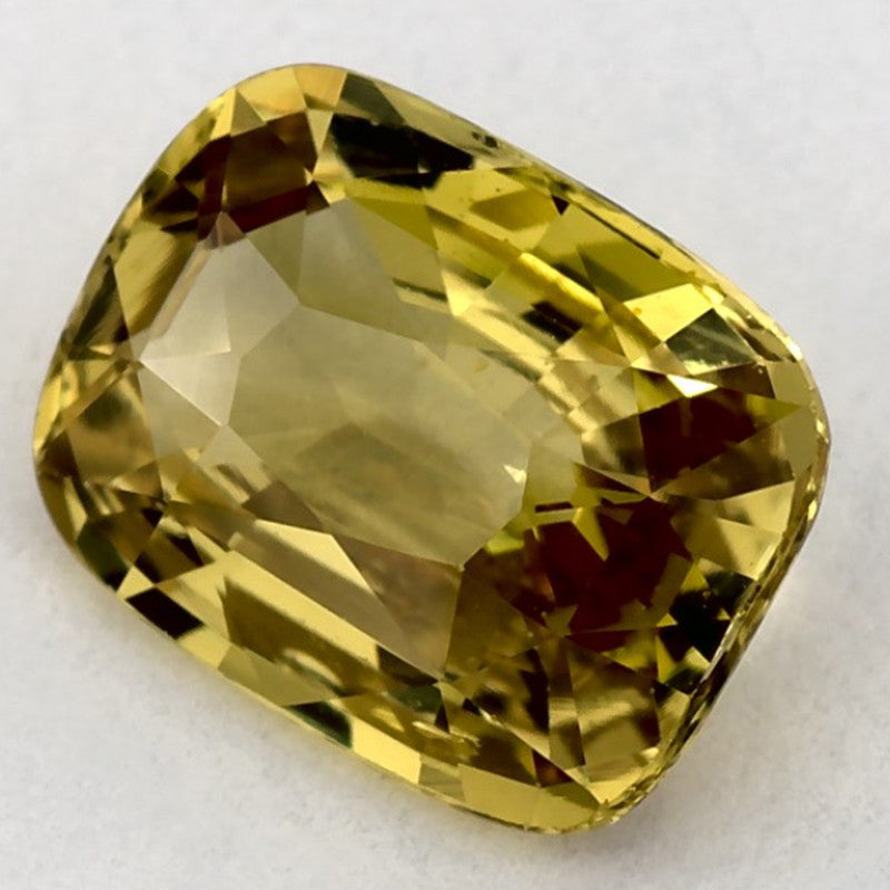 1.82 Carat Cushion Natural Yellow Sapphire