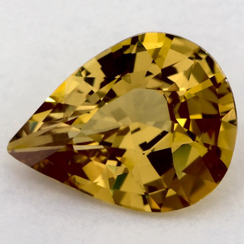 2.43 Carat Pear Natural Yellow Sapphire