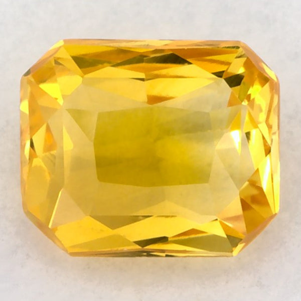 1.04 Carat Radiant Natural Yellow Sapphire