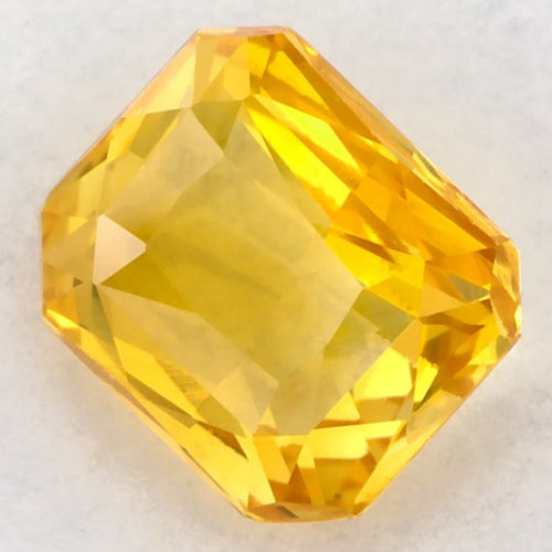 1.04 Carat Radiant Natural Yellow Sapphire