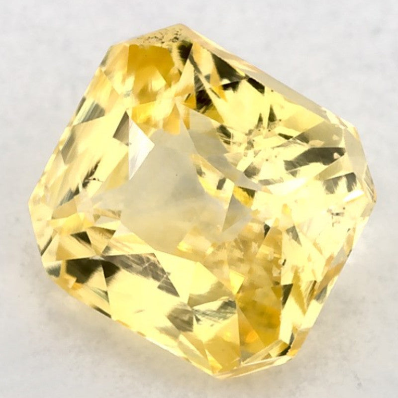 1.08 Carat Radiant Natural Yellow Sapphire