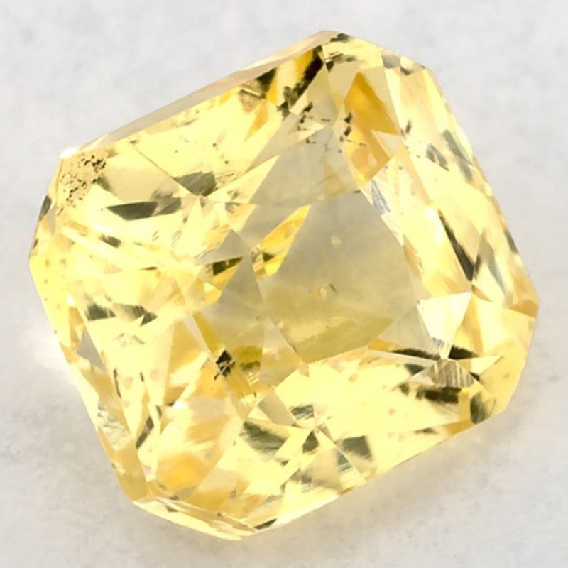 1.08 Carat Radiant Natural Yellow Sapphire