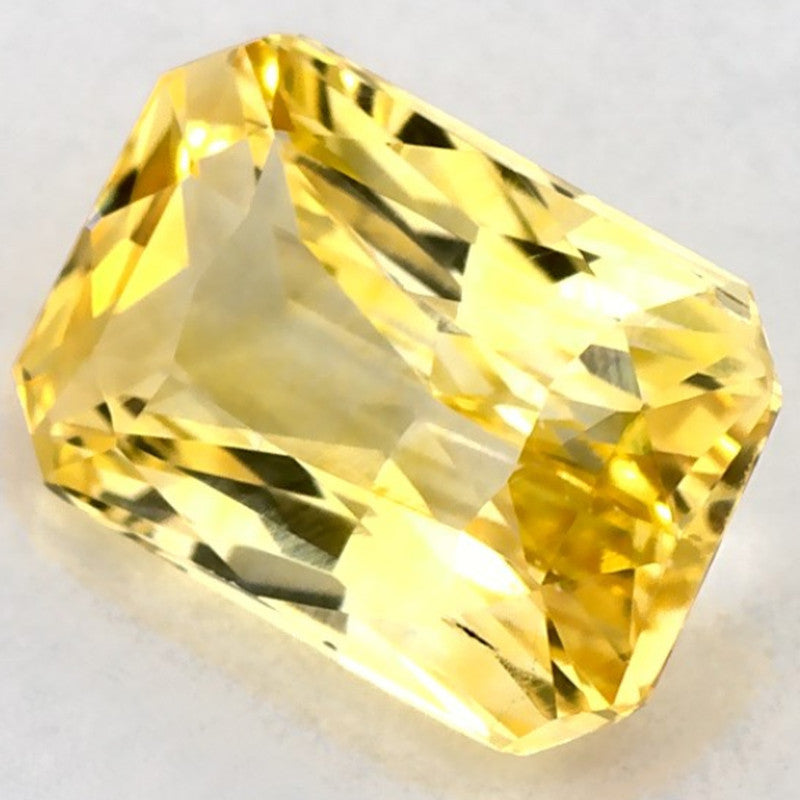1.10 Carat Radiant Natural Yellow Sapphire