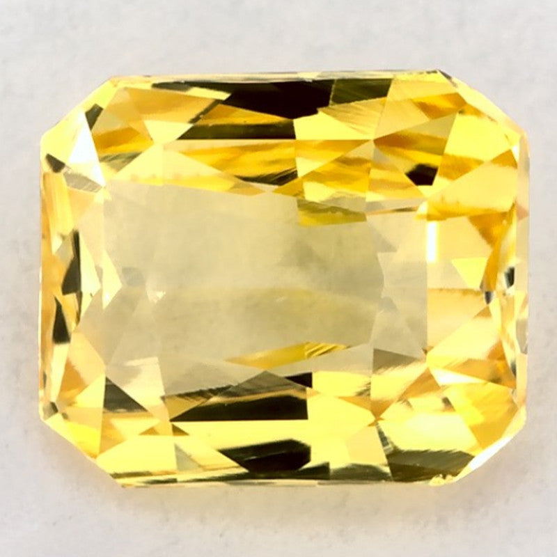 1.01 Carat Radiant Natural Yellow Sapphire