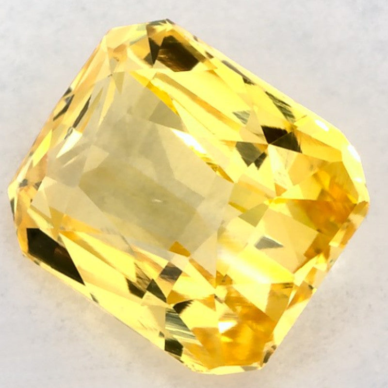 1.01 Carat Radiant Natural Yellow Sapphire