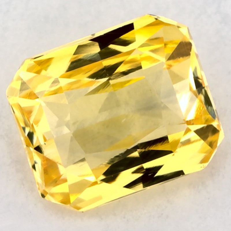 1.01 Carat Radiant Natural Yellow Sapphire