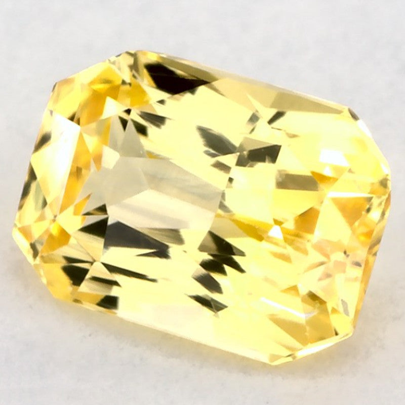 1.01 Carat Radiant Natural Yellow Sapphire