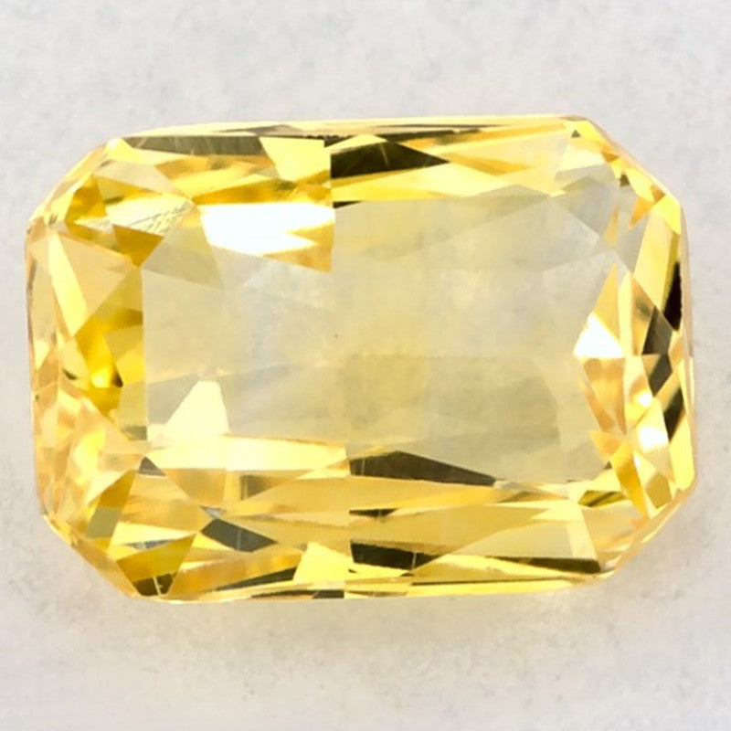 1.03 Carat Radiant Natural Yellow Sapphire