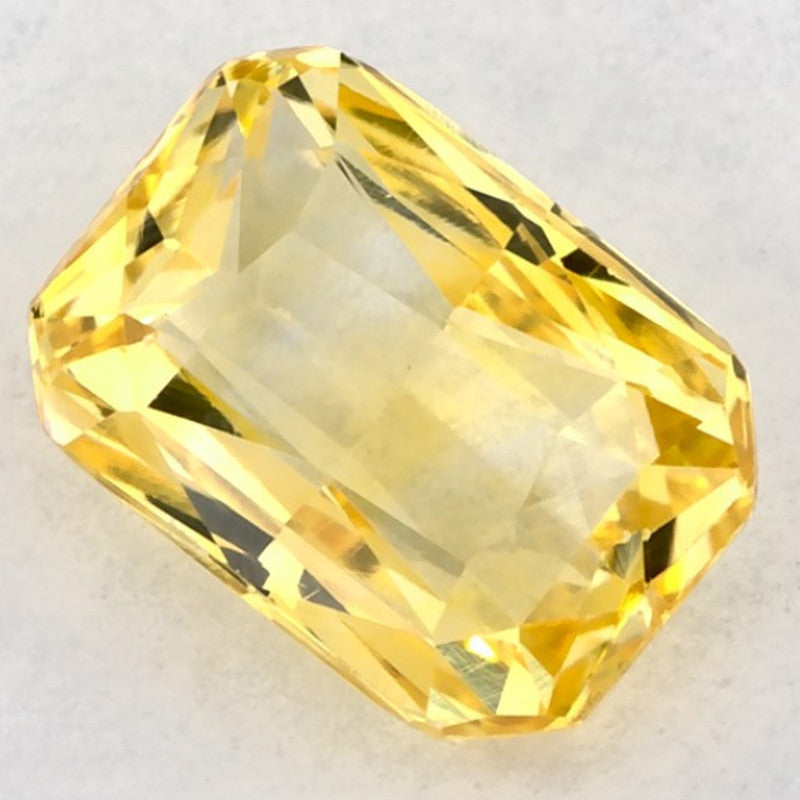 1.03 Carat Radiant Natural Yellow Sapphire