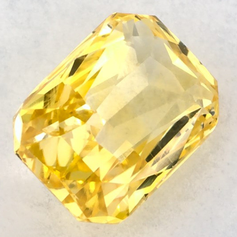 1.03 Carat Radiant Natural Yellow Sapphire