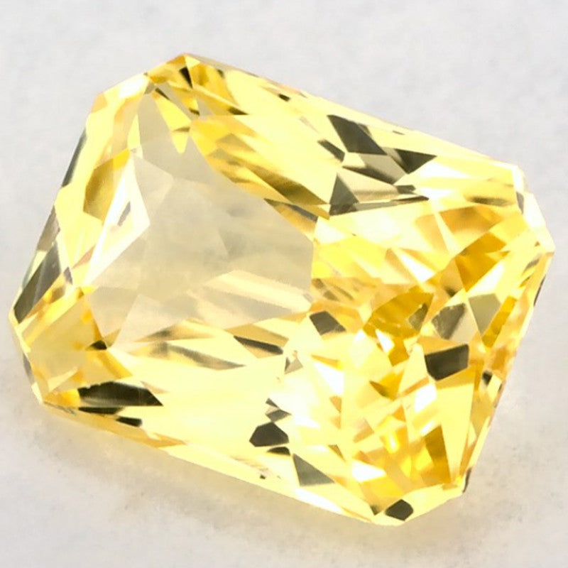 1.03 Carat Radiant Natural Yellow Sapphire