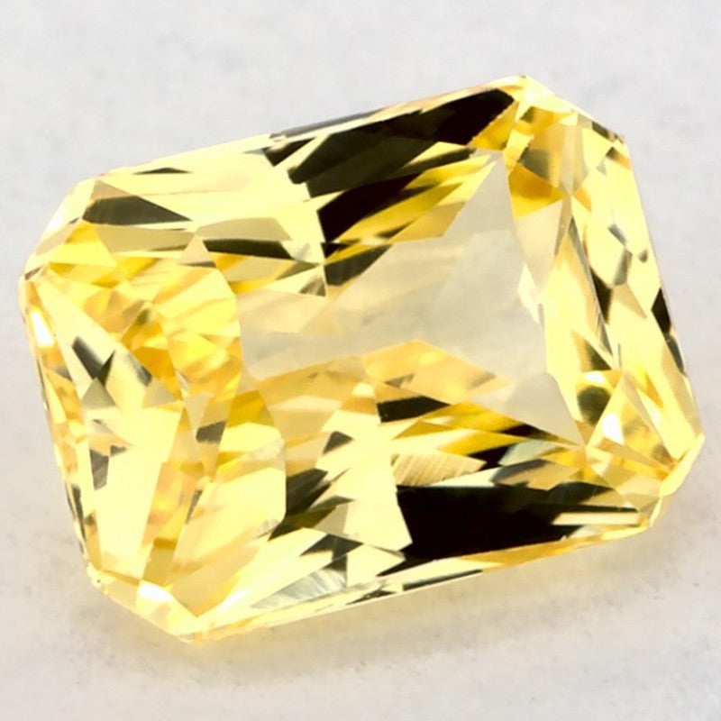 1.03 Carat Radiant Natural Yellow Sapphire