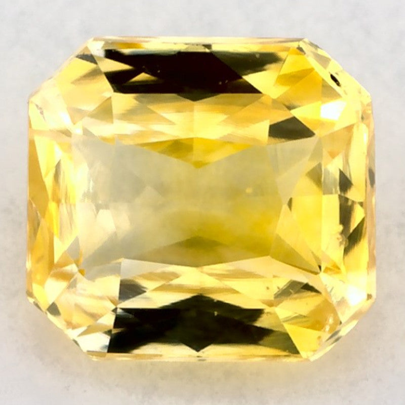 1.04 Carat Radiant Natural Yellow Sapphire