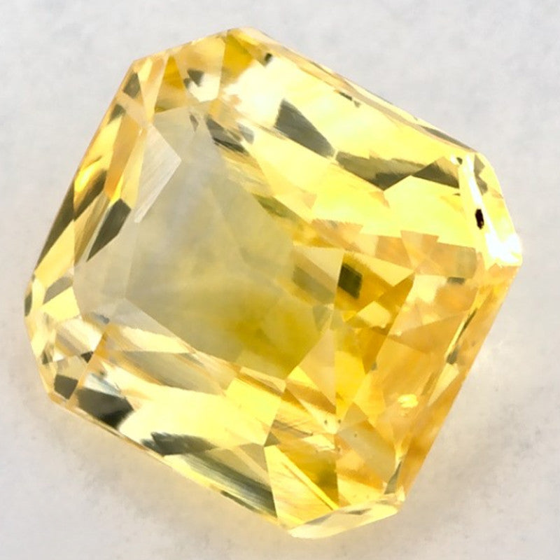 1.04 Carat Radiant Natural Yellow Sapphire