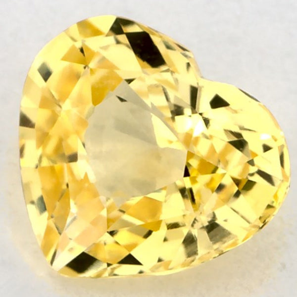1.08 Carat Heart Natural Yellow Sapphire